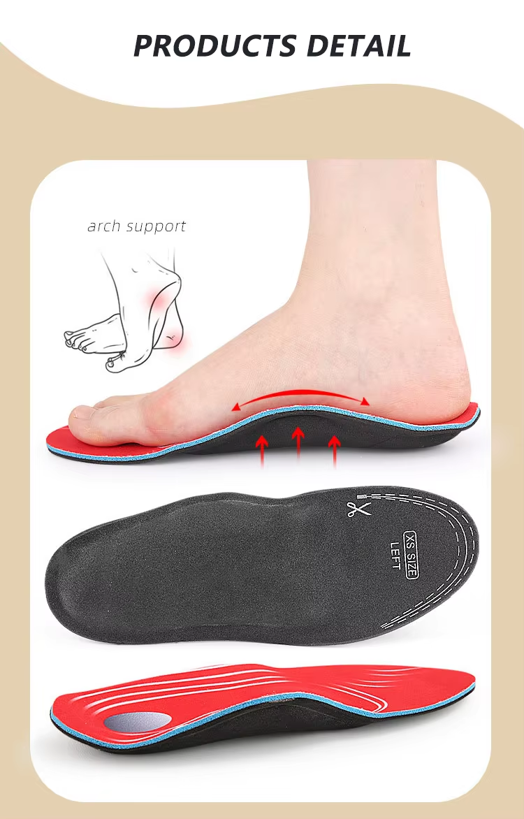 EVA-based best arch support corrective insoles with heel-to-toe cushioning